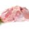 collar of calf meat in front of white background
